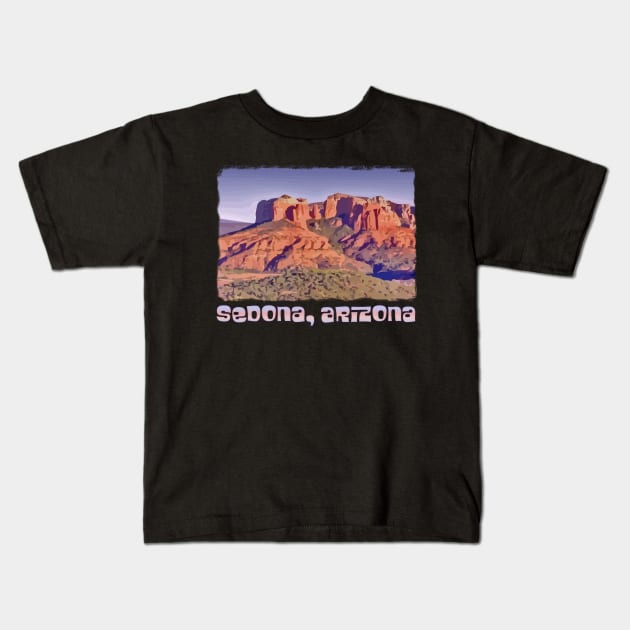 Sedona, Arizona colorful scenic southwest Kids T-Shirt by jdunster